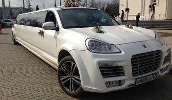 Свадебный лимузин Porsche Cayenne № А4991, белый