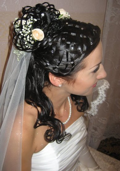 Прическа на свадьбу Е18028 - Стилист-визажист Елена Тарасова