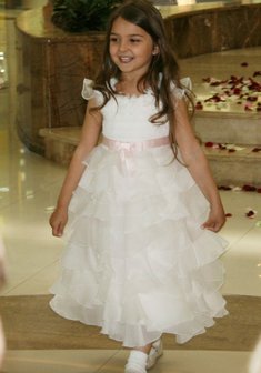 Детское платье Д52138. С пышной юбкой, длинное без шлейфа.