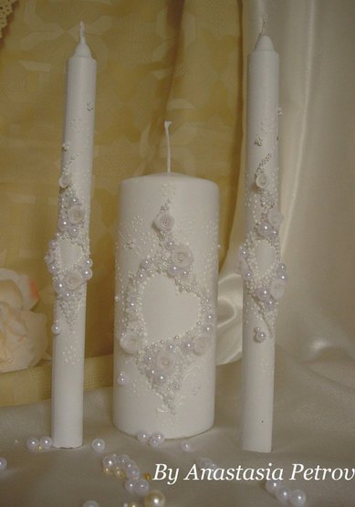 Свечи о70156 - Свадебные аксессуары от Анастасии Петровой